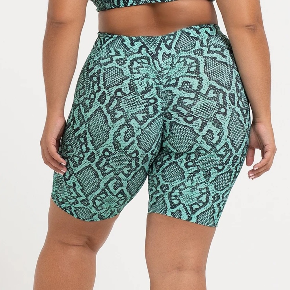 Lick fit snake skin booty scrunch shorts